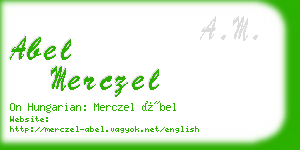 abel merczel business card